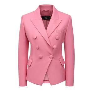 Balmain - Double-Breasted Leather Blazer - FR 40